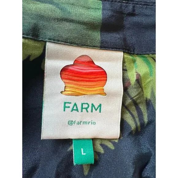 Farm Rio Cocoa Forest Jumpsuit Romper Size: Large Tropical Beach Vacation - Picture 8 of 11